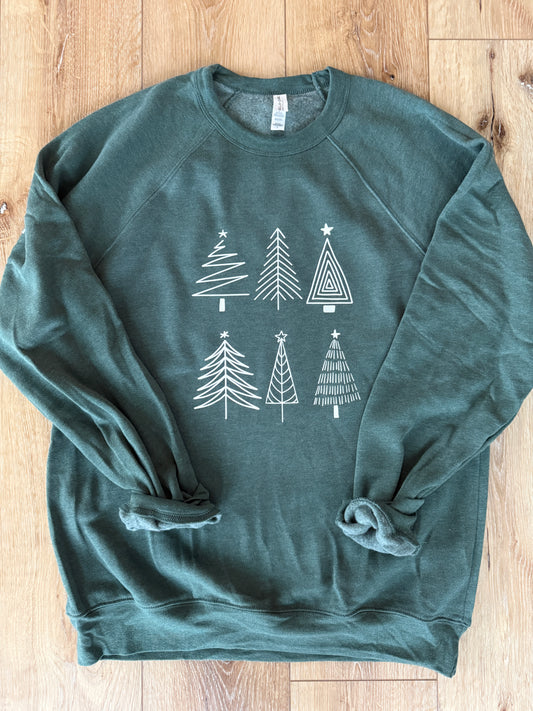 christmas trees custom crewneck