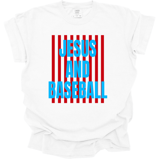 Jesus and Baseball on White