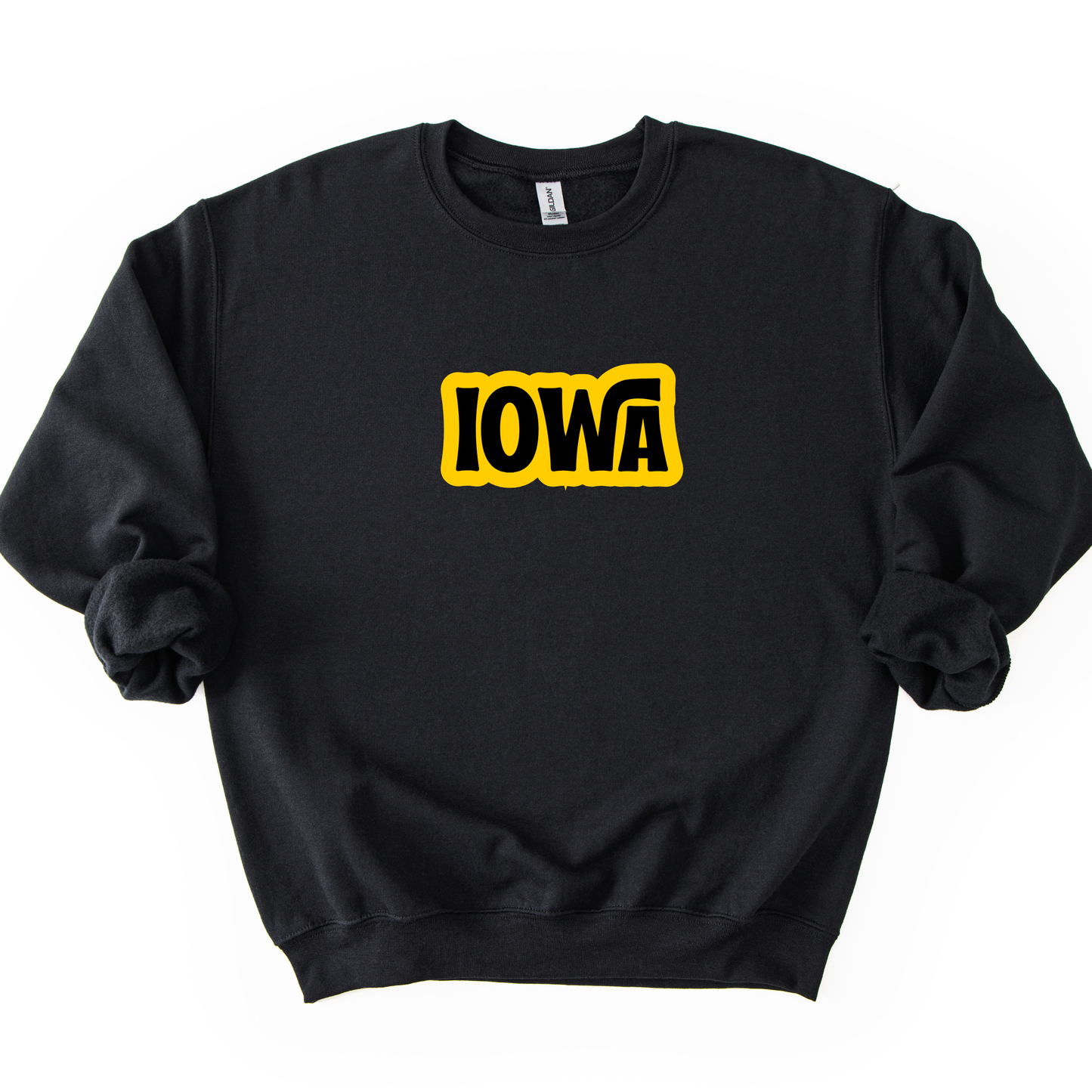 black or gold crewneck