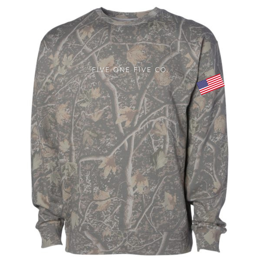 Midweight Camo Crewneck