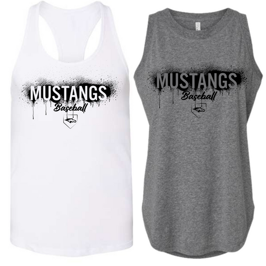 Spray Paint Baseball Women's Tank