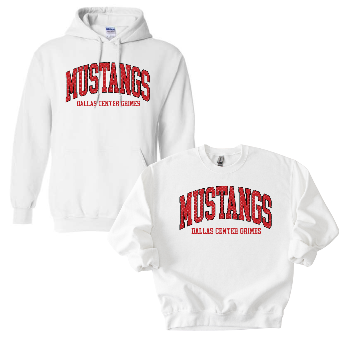 WHITE OUT MUSTANGS Sweatshirts