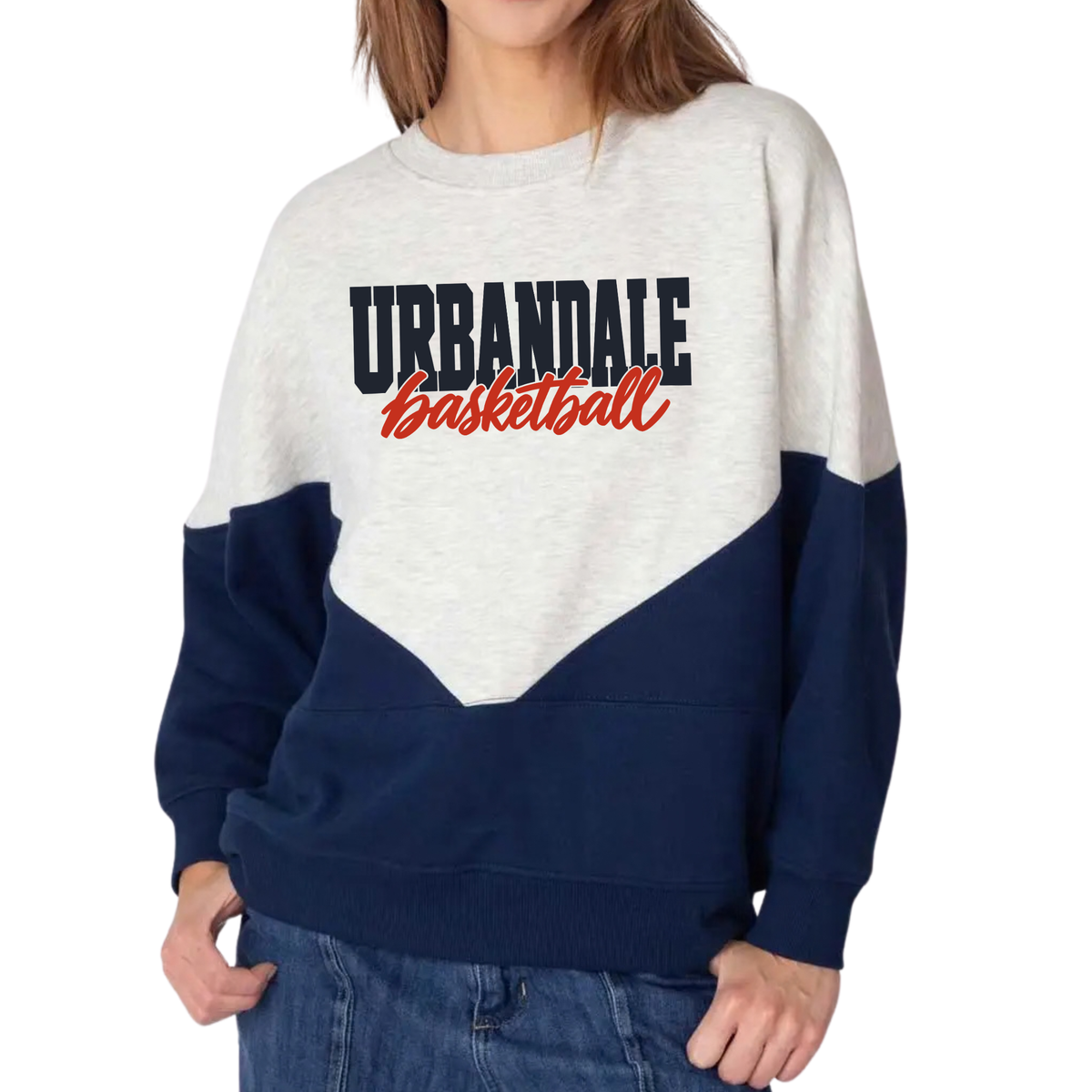 Urbandale BBall Color Block Crew