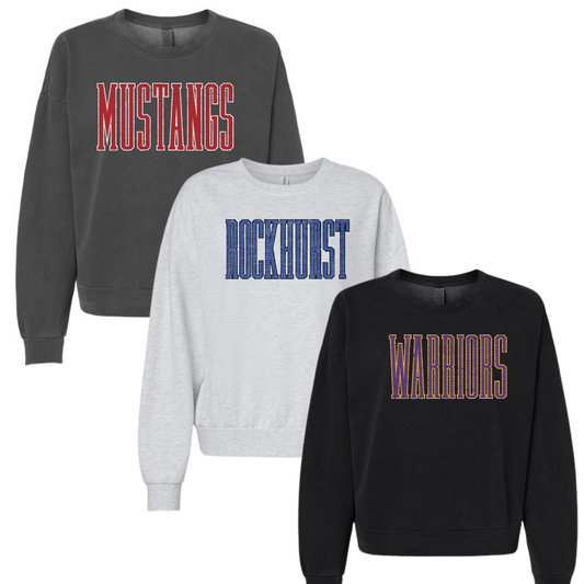 CUSTOM Tall Dot Design Womens Crewneck