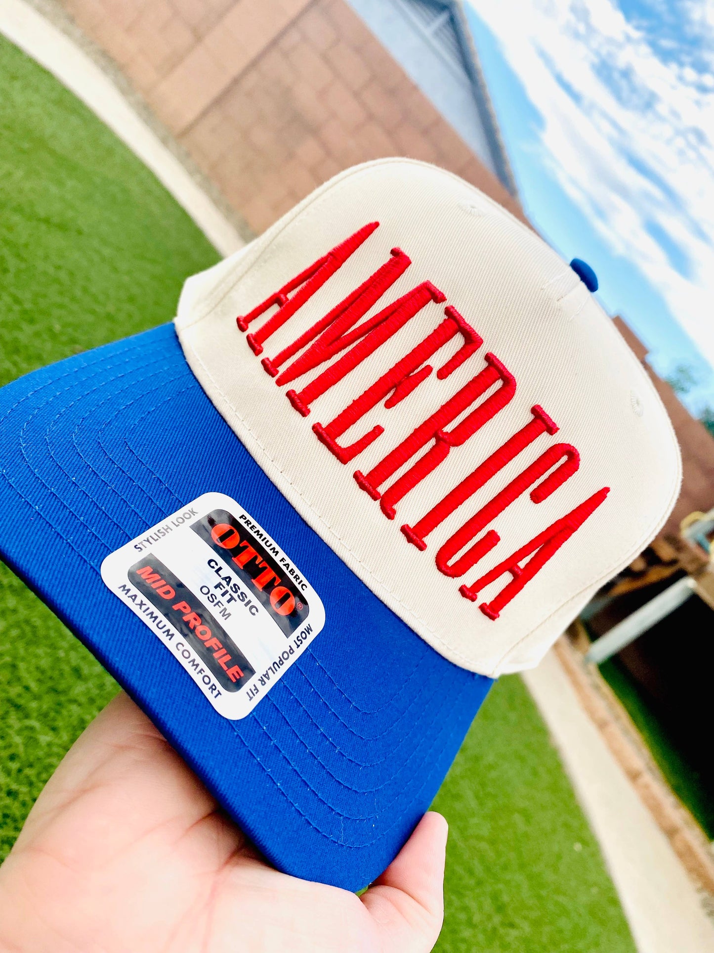 America 3D Puff Patriotic Trucker Hat