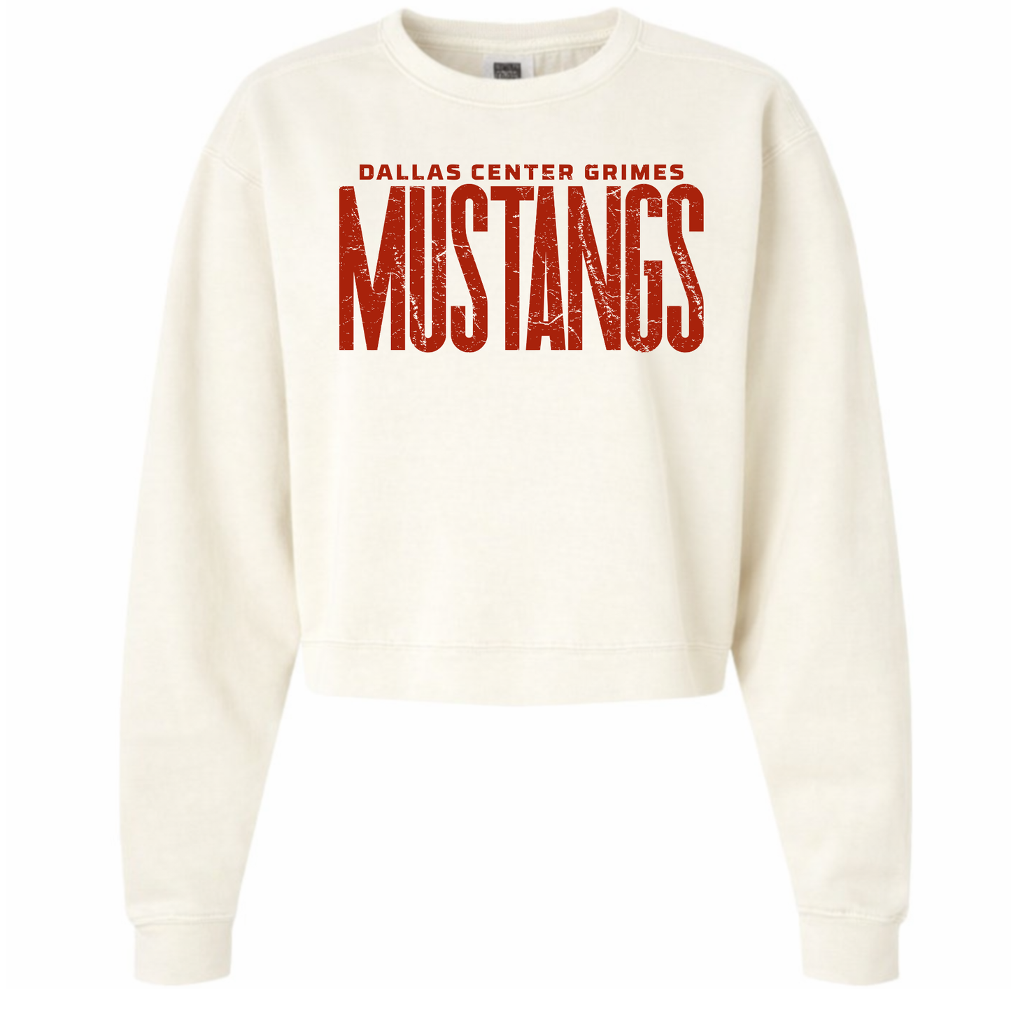 Distressed Custom Cropped Crew